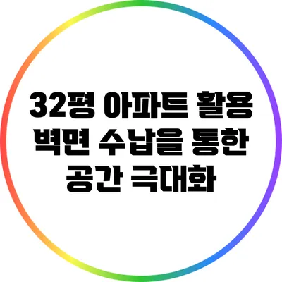 32평 아파트 활용: 벽면 수납을 통한 공간 극대화