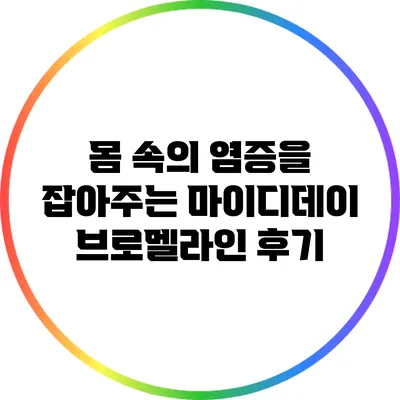 몸 속의 염증을 잡아주는 마이디데이 브로멜라인 후기