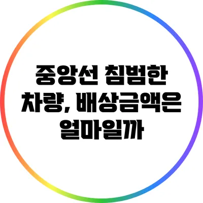 중앙선 침범한 차량, 배상금액은 얼마일까?