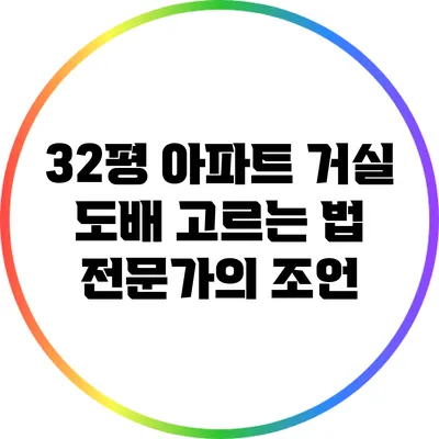 32평 아파트 거실 도배 고르는 법: 전문가의 조언