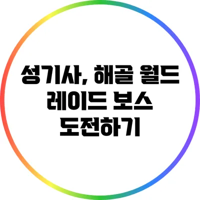 성기사, 해골 월드 레이드 보스 도전하기