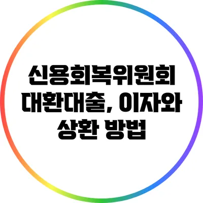 신용회복위원회 대환대출, 이자와 상환 방법