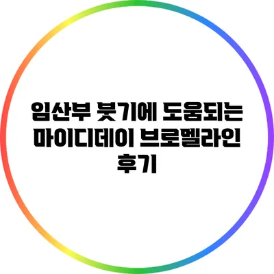 임산부 붓기에 도움되는 마이디데이 브로멜라인 후기