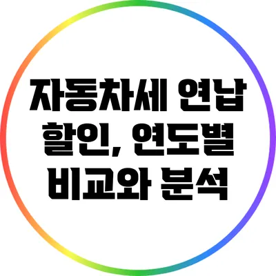 자동차세 연납 할인, 연도별 비교와 분석