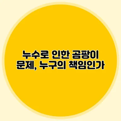 누수로 인한 곰팡이 문제, 누구의 책임인가?