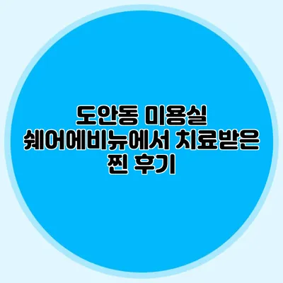 도안동 미용실 쉐어에비뉴에서 치료받은 찐 후기
